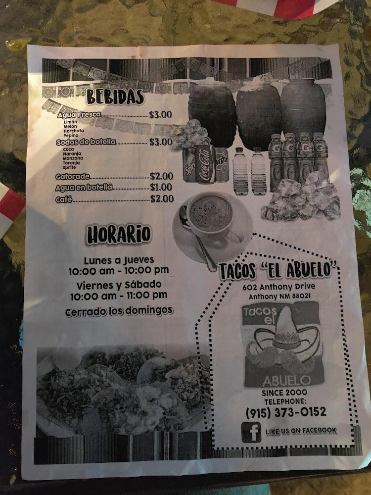 Tacos El Abuelo Menu image 4