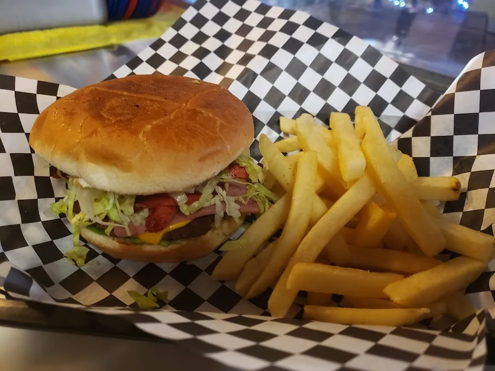 Mexican Burger and Fries Wednesday Special Free Fries
